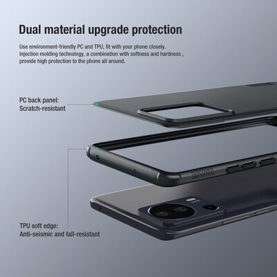 Пластиковый чехол Nillkin Super Frosted Shield Pro Зеленый для Xiaomi 13 Lite(4)