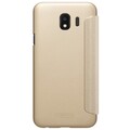 Полиуретановый чехол книга Nillkin Sparkle Leather Case Золотой для Samsung Galaxy J4(#2)