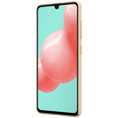 Пластиковый чехол с подставкой Nillkin Super Frosted Shield Золотой для Samsung Galaxy A41(2)