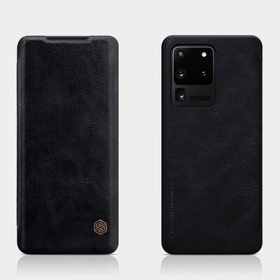 Кожаный чехол Nillkin Qin Leather Case Черный для Samsung Galaxy S20 Ultra(4)