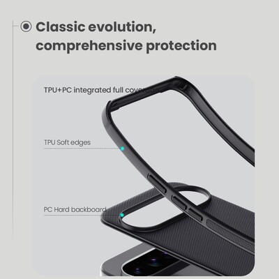Пластиковый чехол с пластиной Magsafe Nillkin Super Frosted Shield Pro Magnetic Case черный для Google Pixel 10 /10 Pro(11)