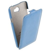Кожаный чехол книга Melkco Leather Case Blue LC для HTC One X