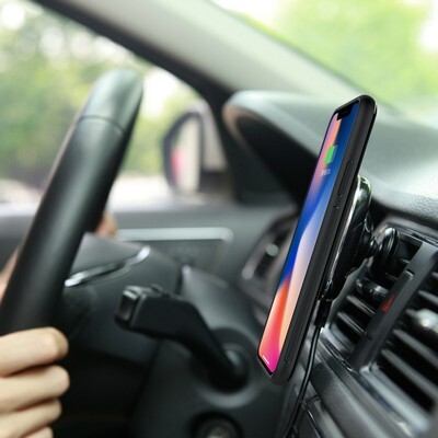 Силиконовая наладка Nillkin Magic Case Black с пластинами для автодержателя для Samsung Galaxy Note 8(6)
