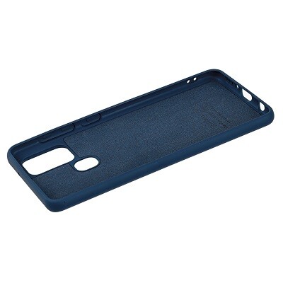 Силиконовый чехол Silicone Case синий для Samsung Galaxy M21(2)