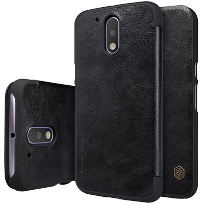 Кожаный чехол Nillkin Qin Leather Case Black для Motorola Moto G4(3)
