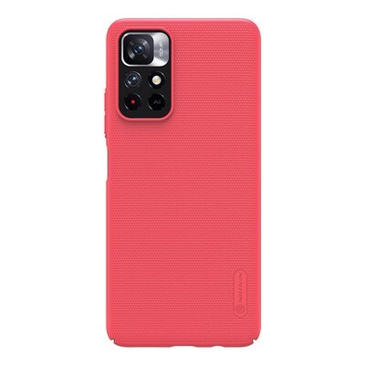 Пластиковый чехол с подставкой Nillkin Super Frosted Shield Красный для Xiaomi Redmi Note 11 5G(1)