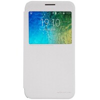 Полиуретановый чехол Nillkin Sparkle Leather Case White для Samsung Galaxy E5