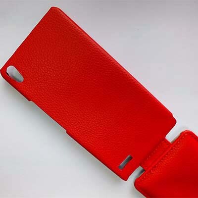 Кожаный чехол Up Case Red для Huawei Ascend D2(3)