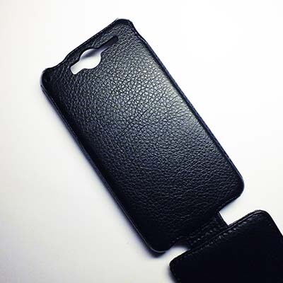 Кожаный чехол Armor Case Black для Philips Xenium W737(3)