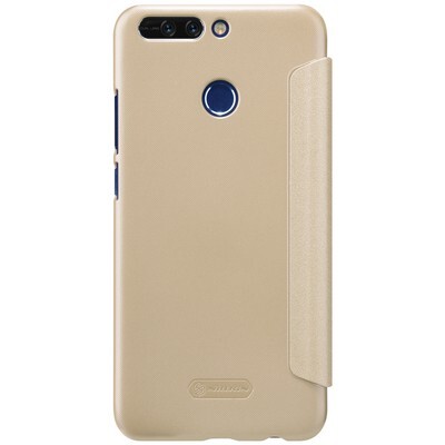 Полиуретановый чехол книга Nillkin Sparkle Leather Case Gold для Huawei Honor 8 Pro\ Honor V9(2)