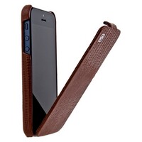 Кожаный чехол HOCO Lizard pattern Leather Case Brown для Apple iPhone 5/5s/SE