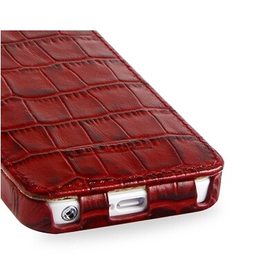 Кожаный чехол TETDED Troyes DUO Red Crocodile для Apple iPhone 5/5s/SE(3)