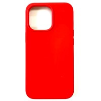 Силиконовый чехол Liquid Silicone Case с закрытым низом красный для Apple iPhone 13 Pro