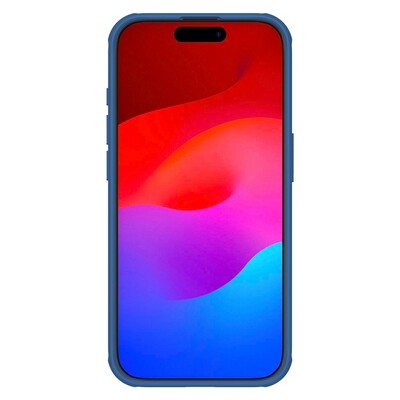 Пластиковый чехол с пластиной Magsafe Nillkin Super Frosted Shield Pro Magnetic Case Синий для Apple iPhone 15 Pro Max(2)