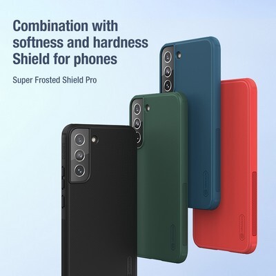 Пластиковый чехол Nillkin Super Frosted Shield Pro Синий для Samsung Galaxy S22(6)
