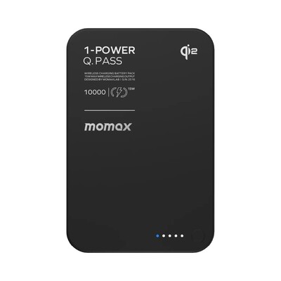 Внешний аккумулятор Momax 1-Power Q.Pass 10000mAh Qi2 Magnetic Wireless Battery Pack (IP136Q2D) черный(1)