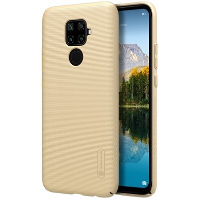 Пластиковый чехол с подставкой Nillkin Super Frosted Shield Золотой для Huawei Mate 30 Lite (Nova 5i Pro)(3)