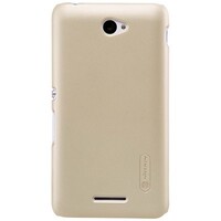 Пластиковый чехол с пленкой Nillkin Super Frosted Shield Gold для Sony Xperia E4