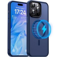 Защитный чехол TPU+PC Iron Matte Case with Magsafe синий для Apple iPhone 16 Pro Max