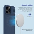 Силиконовая накладка с пластиной Magsafe Nillkin CamShield Silky Magnetic Silicone Case Черная для Apple iPhone 14 Pro(#8)