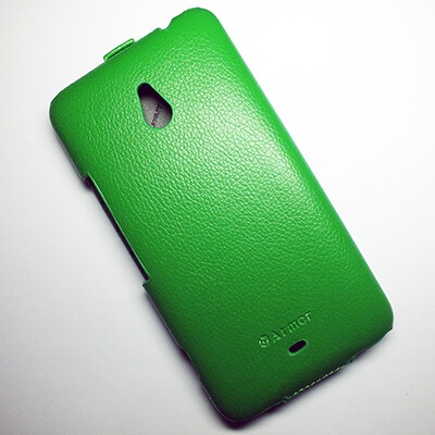 Кожаный чехол Armor Case Green для Nokia Lumia 1320(3)