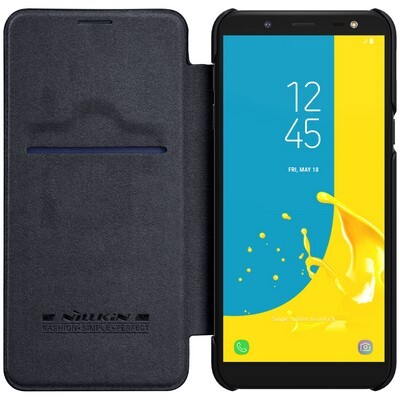 Кожаный чехол Nillkin Qin Leather Case Черный для Samsung Galaxy J6(3)