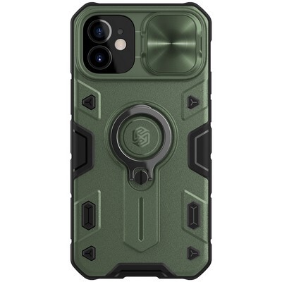 Противоударная-накладка Nillkin CamShield Armor зеленая для Apple iPhone 12 mini(1)