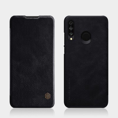 Кожаный чехол Nillkin Qin Leather Case Черный для Huawei P30 Lite(4)