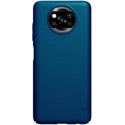 Пластиковый чехол Nillkin Super Frosted Shield Синий для Xiaomi Poco X3/ Poco X3 Pro(1)