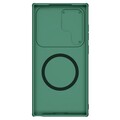 Чехол-накладка с пластиной Magsafe Nillkin CamShield Pro Magnetic Зеленая для Samsung Galaxy S24 Ultra(#3)