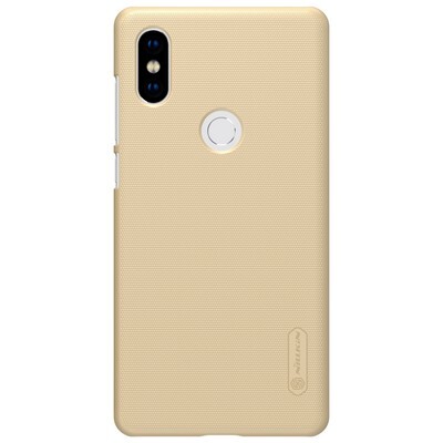Пластиковый чехол с пленкой Nillkin Super Frosted Shield Золотой для Xiaomi Mi MIX 2s(1)
