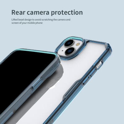 Силиконовый чехол Nillkin Nature TPU Pro Case Прозрачный для Apple iPhone 15 Plus(6)