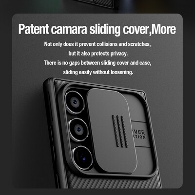 Чехол-накладка с пластиной Magsafe Nillkin CamShield Pro Magnetic Черная для Samsung Galaxy S24 Ultra(5)