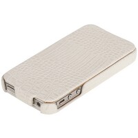 Кожаный чехол Borofone Crocodile flip White для Apple iPhone 4/4S