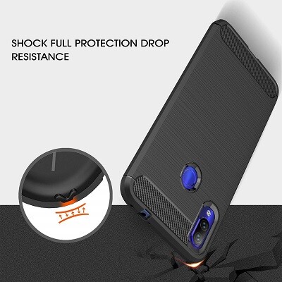 Защитный чехол UniCase Carbon синий для Xiaomi Redmi Note 7(2)