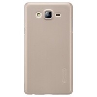 Пластиковый чехол с пленкой Nillkin Super Frosted Shield Gold для Samsung Galaxy On7