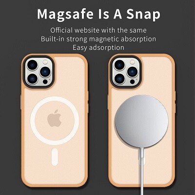 Защитный чехол TPU+PC Iron Matte Case with Magsafe голубой для Apple iPhone 12 Pro Max(3)