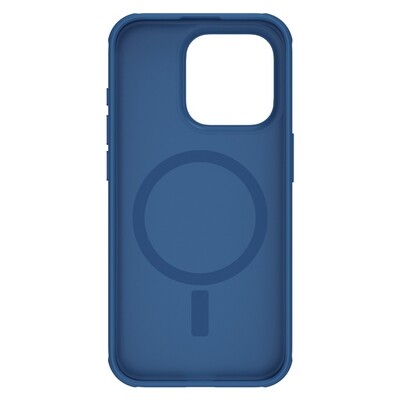 Пластиковый чехол с пластиной Magsafe Nillkin Super Frosted Shield Pro Magnetic Case Синий для Apple iPhone 15 Pro Max(3)