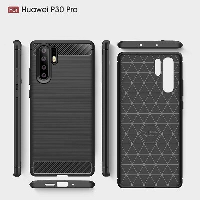 Защитный чехол UniCase Carbon черный для Huawei P30 Pro(6)