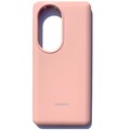 Силиконовый чехол с микрофиброй Silicone Case светло-розовый для Huawei P50 Pro(#1)