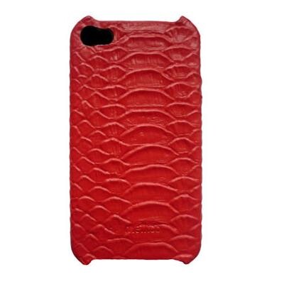 Кожаный чехол книга Melkco Snake Print Pattern - Red для Apple iPhone 4/4S(2)