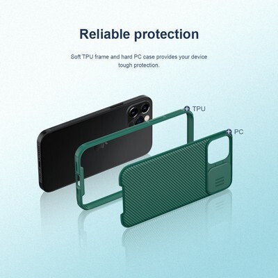 Чехол-накладка Nillkin CamShield Pro Синяя для Apple iPhone 12 Pro Max(3)
