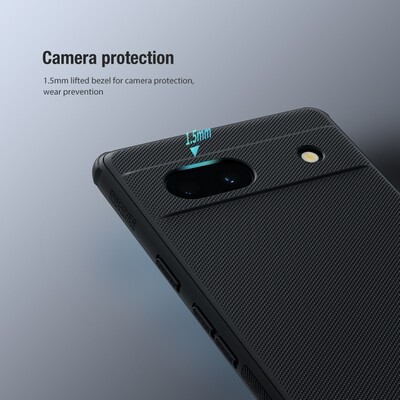 Пластиковый чехол Nillkin Super Frosted Shield Pro Черный для Google Pixel 7a(5)