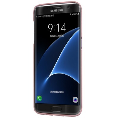 Пластиковый чехол с пленкой Nillkin Super Frosted Shield Rose Gold для Samsung G935F Galaxy S7 Edge(2)