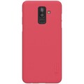 Пластиковый чехол с пленкой Nillkin Super Frosted Shield Красный для Samsung Galaxy J8(#1)