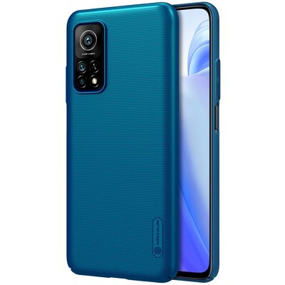 Пластиковый чехол с подставкой Nillkin Super Frosted Shield Синий для Xiaomi Mi10T (Mi10T Pro)(3)
