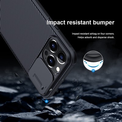 Чехол-накладка Nillkin CamShield Pro Зеленая для Apple iPhone 13 Pro(6)