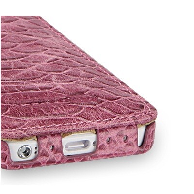 Кожаный чехол TETDED Troyes Pink Snake LC для Apple iPhone 5/5s/SE(3)