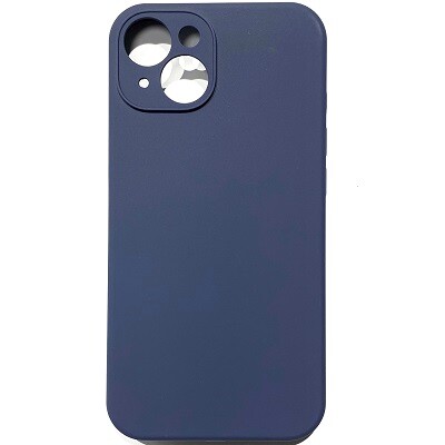 Силиконовый чехол Silicone Case с закрытым низом и защитой камеры темно-синий для Apple iPhone 14 Plus(1)