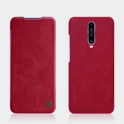 Кожаный чехол Nillkin Qin Leather Case Красный для Xiaomi Redmi K30 (Poco X2)(4)